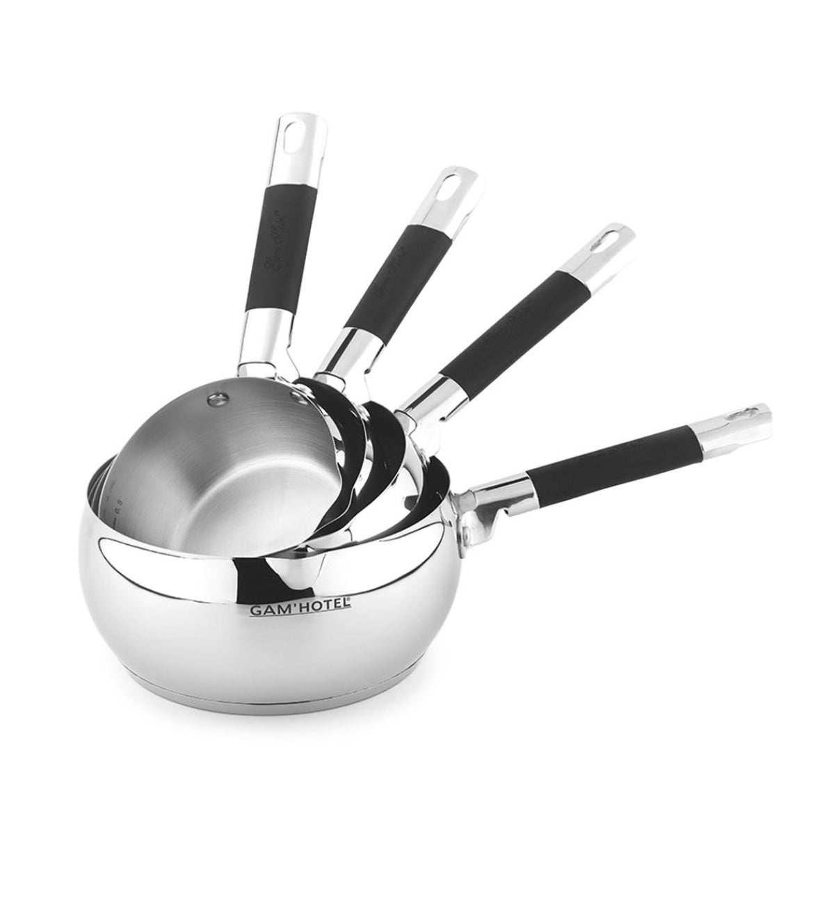 4 Casseroles GAM’HOTEL 14/16/18/20cm - Inox induction