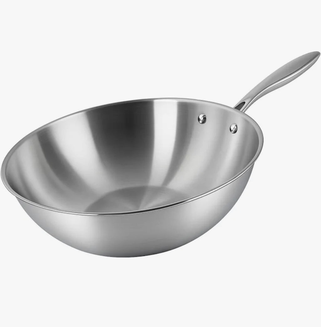 Wok Klaus 24 cm en inox 18/10 – Tous feux dont induction