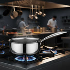 Casserole Napoléon Impérial 18 cm en inox Triply 18/10 – Structure nid d’abeille anti-adhérente | Tous feux dont induction