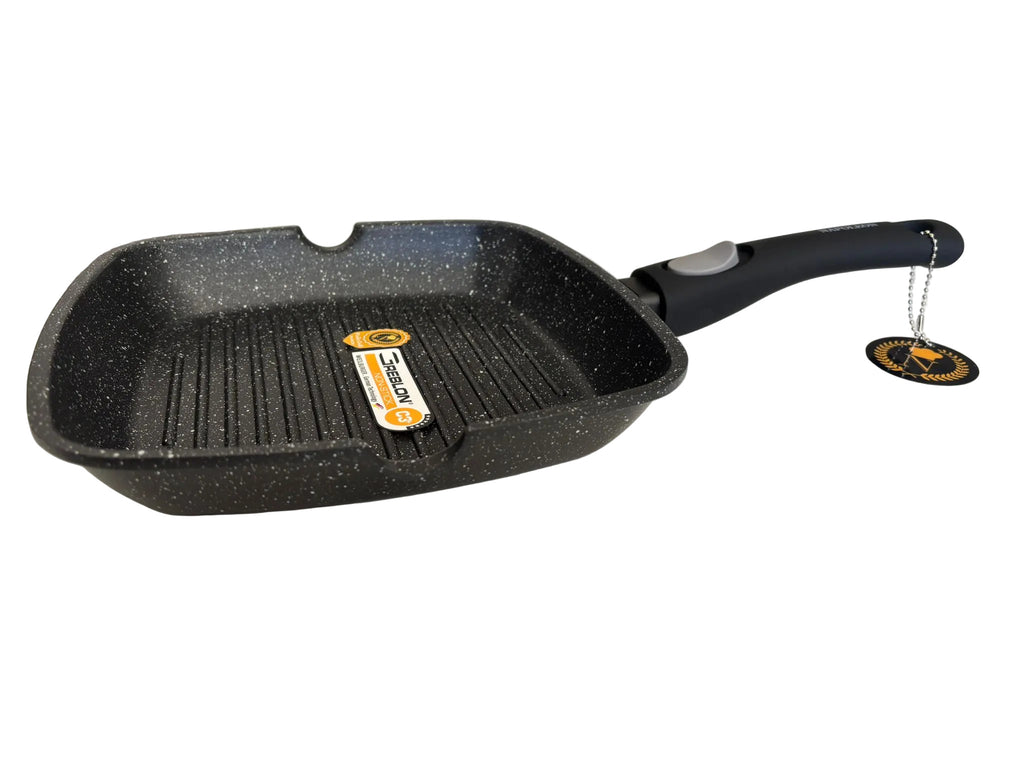 Poêle Grill 24x24 cm Napoléon – Manche Amovible & Revêtement Pierre Sans PFOA