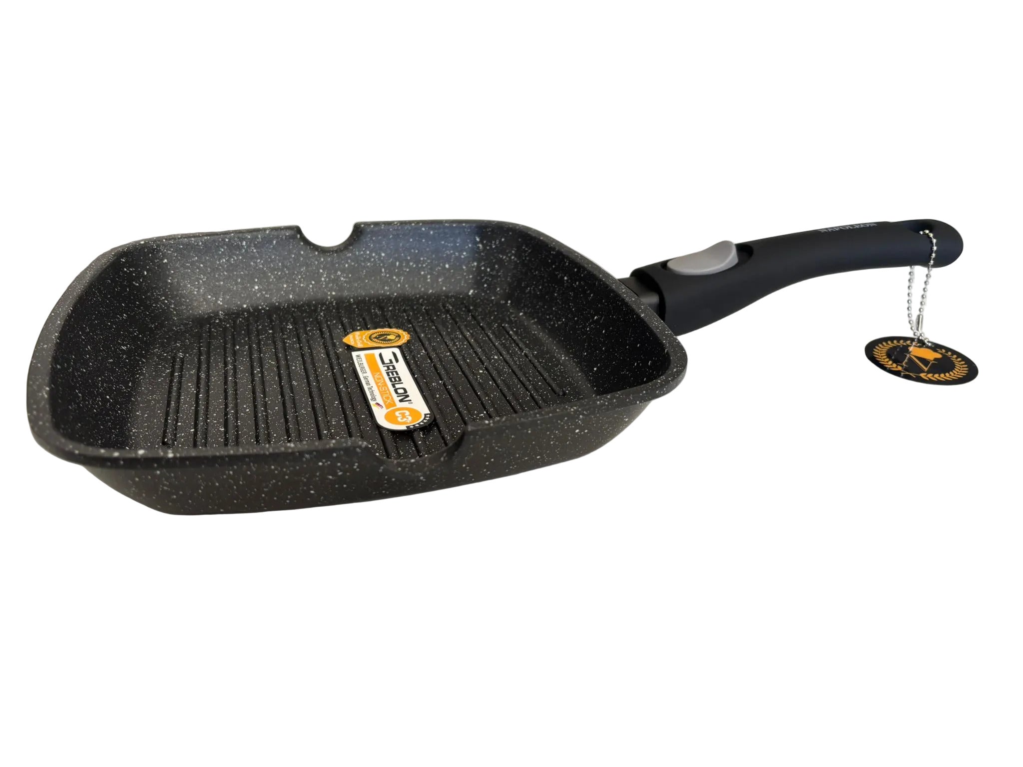 Poêle Grill 24x24 cm Napoléon – Manche Amovible & Revêtement Pierre Sans PFOA