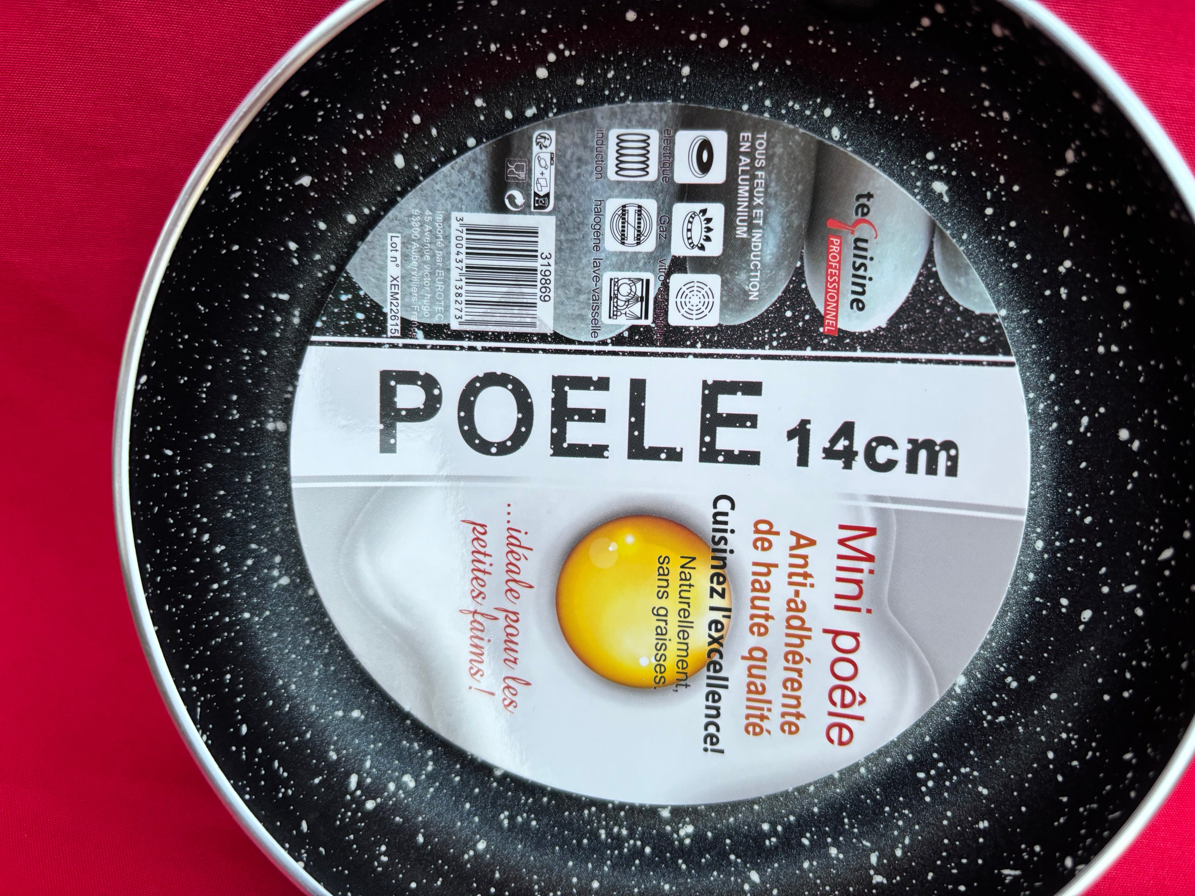 Poêle 14 cm Te Cuisine Professionnel – Aluminium Antiadhérent – Compatible Tous Feux dont Induction – Passe au Lave-Vaisselle