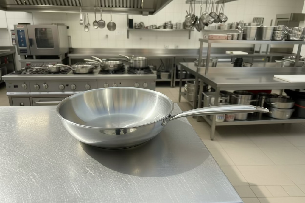 Wok 28 cm inox 18/10 – Napoléon