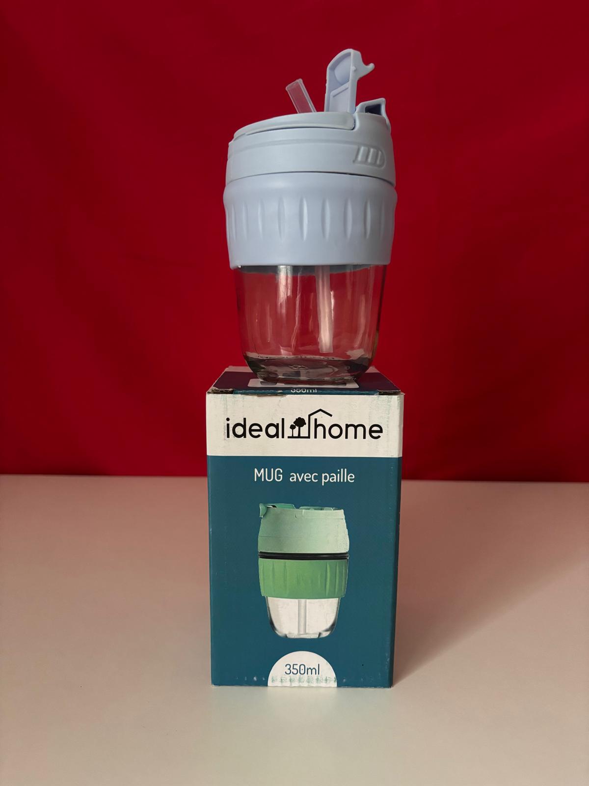 Mug avec paille – 350 ml – Ideal Home