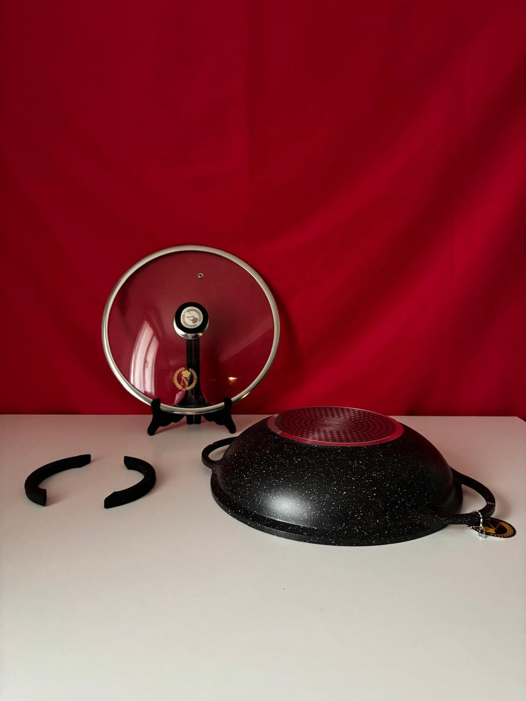 Wok Ø 32 cm avec Couvercle en Verre – Tous Feux dont Induction – Napoléon Impérial