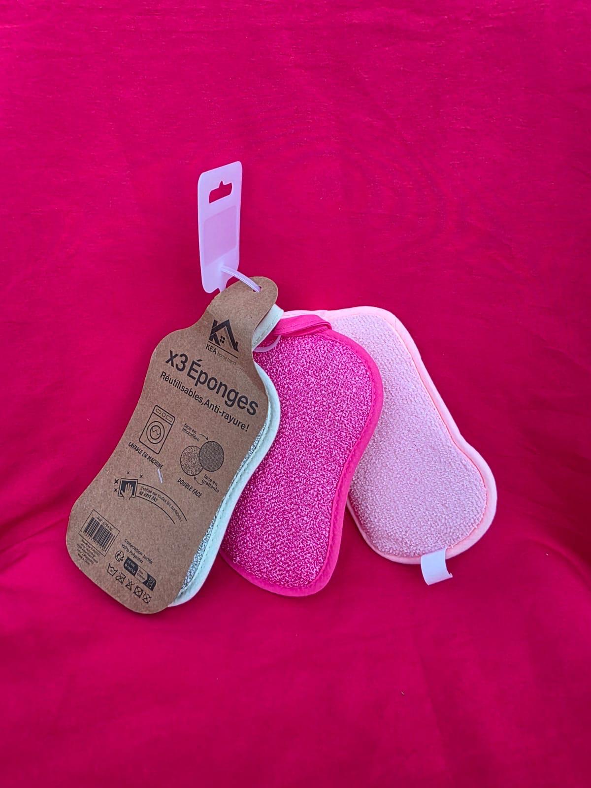 Lot de 3 éponges réutilisables    double face – Kea Home Trend