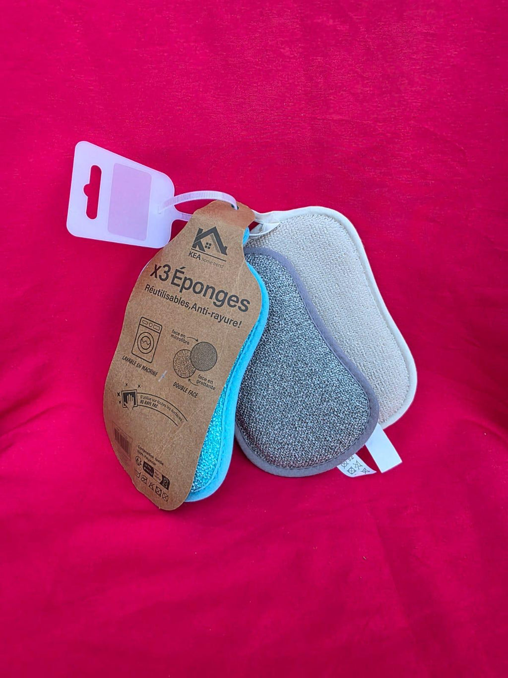 Lot de 3 éponges réutilisables    double face – Kea Home Trend